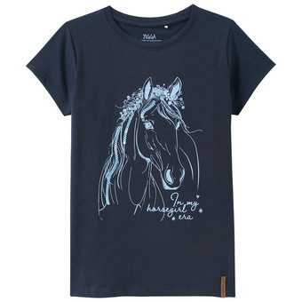 Mädchen T-Shirt mit Pferde-Motiv