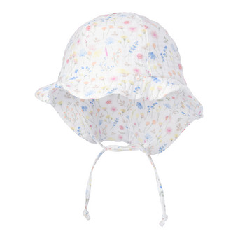Baby Musselin-Mütze mit Blumen-Muster
