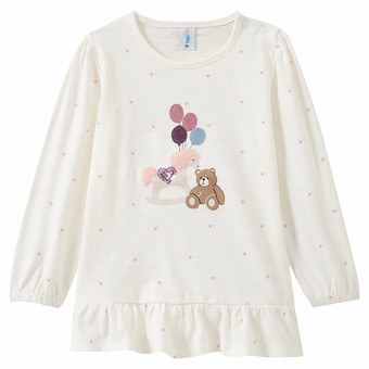 Baby Langarmshirt mit Pferde-Motiv