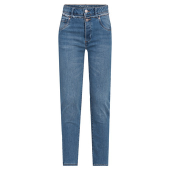 Damen Slim-Jeans mit Used-Waschung