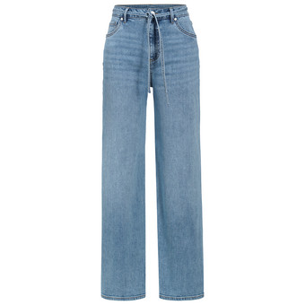 Damen Wide-Leg-Jeans mit Gürtel