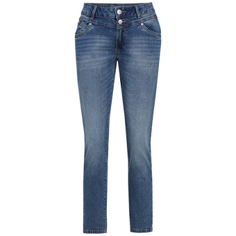 Damen Slim-Jeans mit zwei Knöpfen