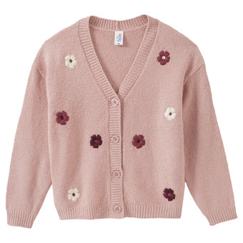 Mädchen Strickjacke mit Stickerei