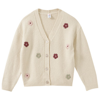 Mädchen Strickjacke mit Stickerei