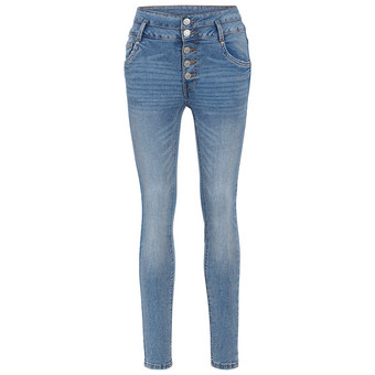 Damen Skinny-Jeans mit großer Knopfleiste