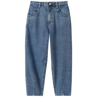 Jungen Barrel-Jeans mit Used-Waschung