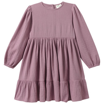 Mädchen Musselin-Kleid mit Volant