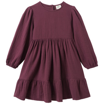 Mädchen Musselin-Kleid mit Volant