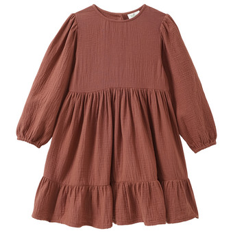 Mädchen Musselin-Kleid mit Volant