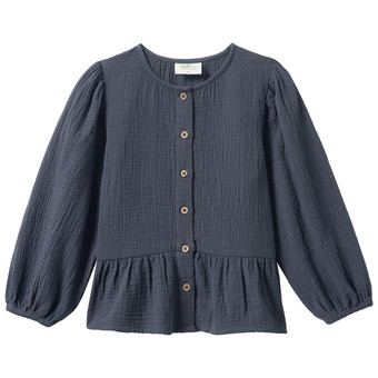 Mädchen Musselin-Bluse mit Volant
