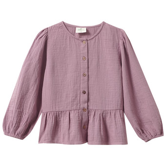 Mädchen Musselin-Bluse mit Volant