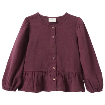 Mädchen Musselin-Bluse mit Volant