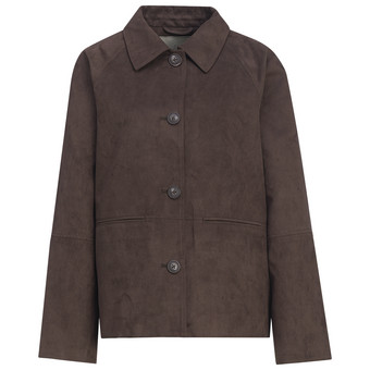 Damen Jacke in Veloursleder-Optik