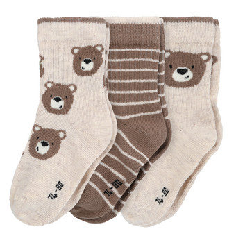 3 Paar Baby Socken mit Bär-Motiven