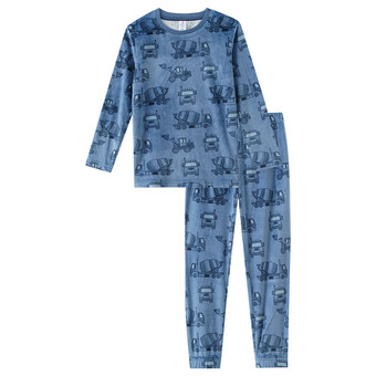 Jungen Schlafanzug mit Baufahrzeugen