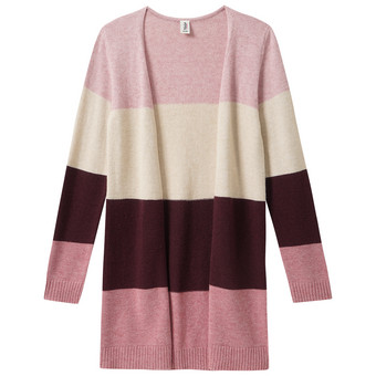 Mädchen Strickjacke mit Blockstreifen