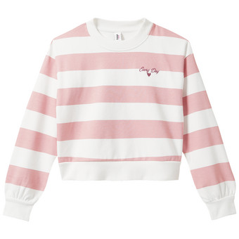 Mädchen Sweatshirt mit Blockstreifen