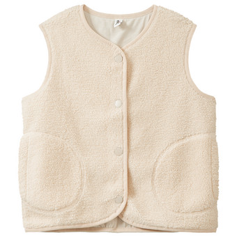Teddy-gilet voor meisjes met knoopsluiting