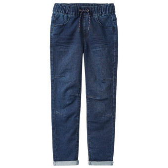 Jungen Pull-on-Jeans mit Used-Waschung