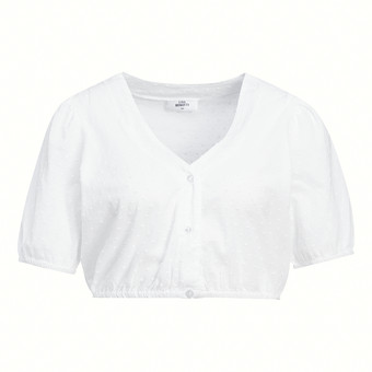 Damen Dirndl-Bluse mit Struktur
