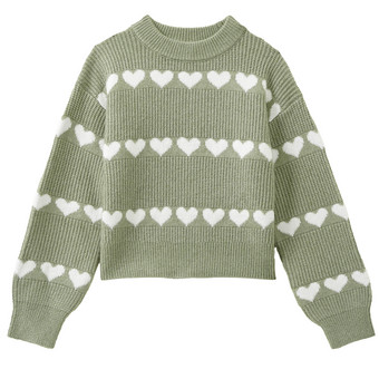 Mädchen Pullover mit Herz-Motiven