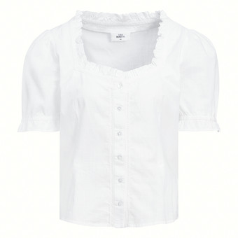 Damen Trachtenbluse mit weitem Ausschnitt