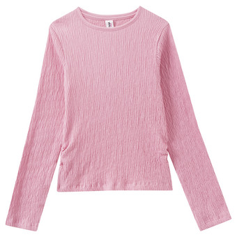 Meisjes-shirt met lange mouwen en textuur