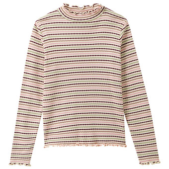 Mädchen Langarmshirt mit Wellenbündchen