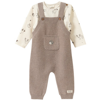 Newborn Set mit Strickoverall und Shirt