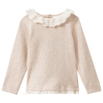 Baby Strickpullover mit Kragen