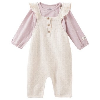 Newborn Set mit Strickoverall und Shirt