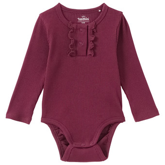 Baby Langarmbody mit Ripp-Struktur