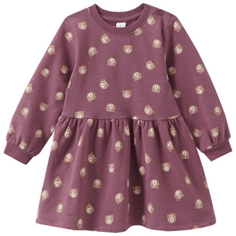 Baby Sweatkleid mit Teddy-Print