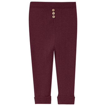 Gebreide babylegging met ribbelstructuur