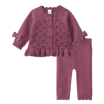 Newborn Set mit Strickjacke und Leggings