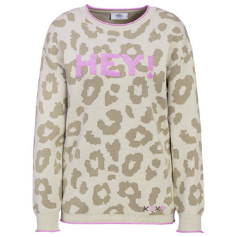 Damen Strickpullover im Leo-Look