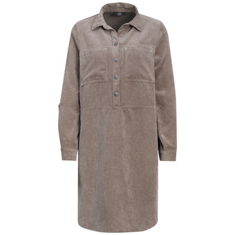 Damen Cord-Kleid mit Brusttaschen