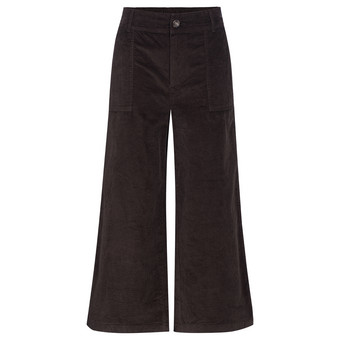 Damen Cord-Culotte mit breitem Bund
