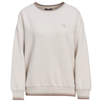 Damen Modalshirt mit Herz-Stickerei