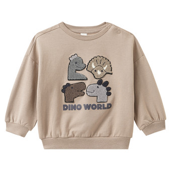 Baby Sweatshirt mit Dino-Applikation