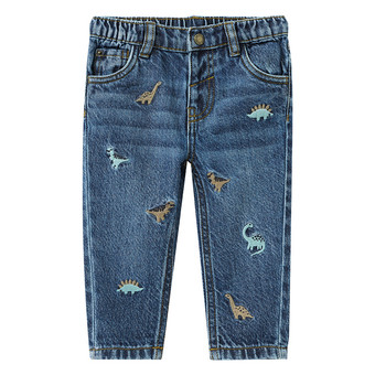 Baby Jeans mit Allover-Stickerei