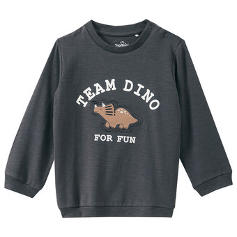 Baby Langarmshirt mit Dino-Applikation