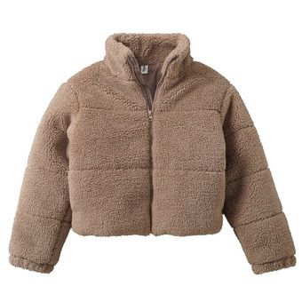 Mädchen Teddyjacke mit Stehkragen