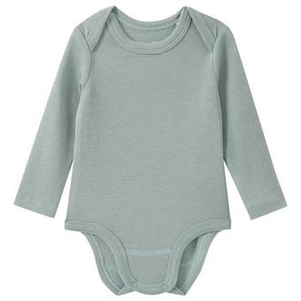 Baby Wolle-Seide-Body mit Schlupfkragen