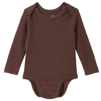 Baby Wolle-Seide-Body mit Schlupfkragen