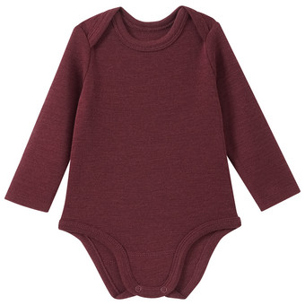 Baby Wolle-Seide-Body mit Schlupfkragen