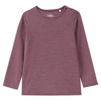Baby Wolle-Seide-Shirt mit Streifen