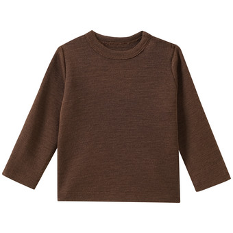 Baby Wolle-Seide-Shirt unifarben