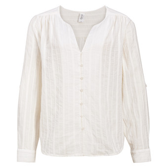 Damen Bluse mit Strukturstreifen
