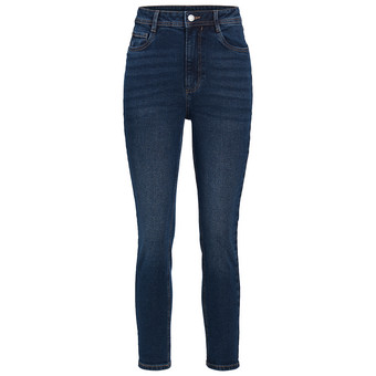 Damen Mom-Jeans mit Used-Waschung